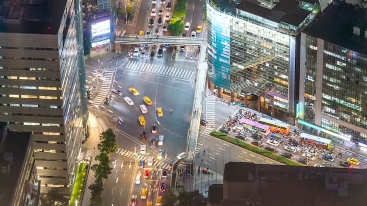 Seoul Night Intersection, a Dark live wallpaper for Mac