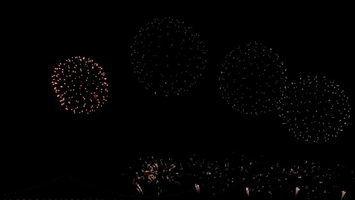 Fireworks Over Night Sky, a Others live wallpaper for Mac