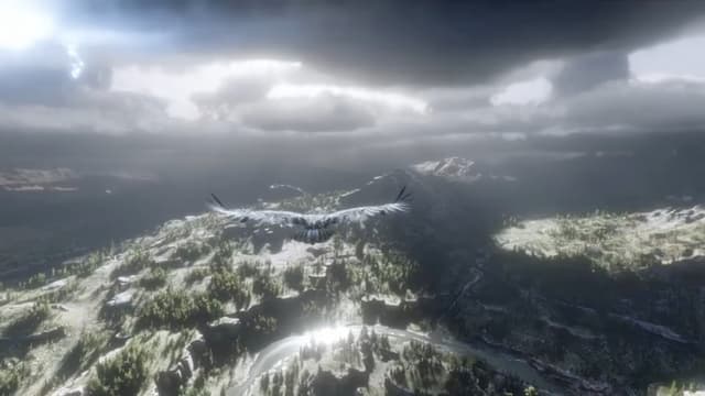 Eagle Over Snowy Mountains, a Nature live wallpaper for Mac