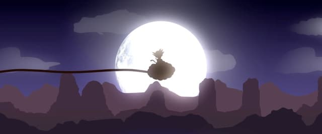 Goku on Cloud, a Anime live wallpaper for Mac