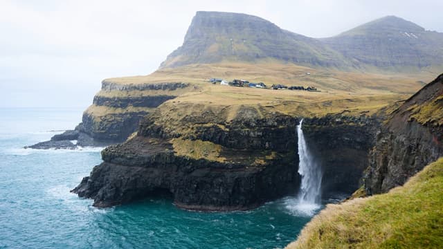 Mulafossur Waterfall, a Nature live wallpaper for Mac
