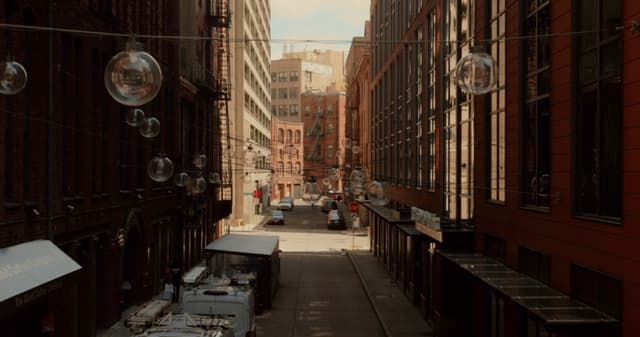 Golden Hour Alley Lights, a Dark live wallpaper for Mac