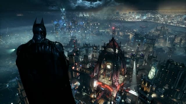 Batman Arkham Knight Raining Midnight, a Heroes live wallpaper for Mac