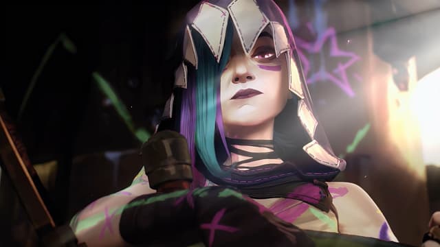 Jinx Hooded Neon Portrait, a Gaming live wallpaper for Mac