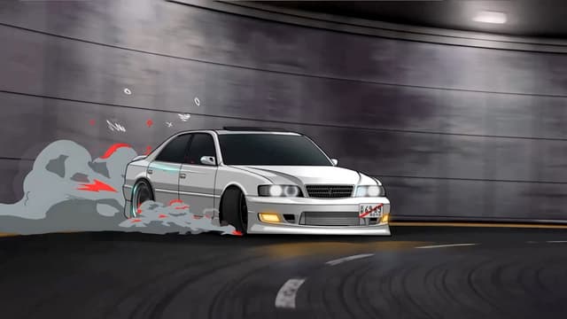 Skyline Drifting, a Cars live wallpaper for Mac