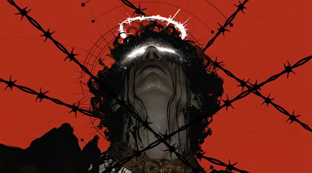 Barbed Wire Martyr, a Dark live wallpaper for Mac