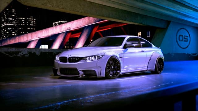 BMW M4 Neon Lights, a Cars live wallpaper for Mac
