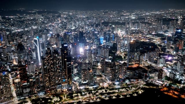 Hong Kong Night Skyline, a Dark live wallpaper for Mac