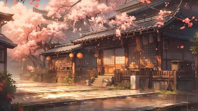 Cherry Blossom Townhouse, a Nature live wallpaper for Mac