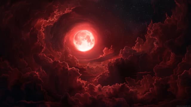 Crimson Moonlit Sky, a Space live wallpaper for Mac