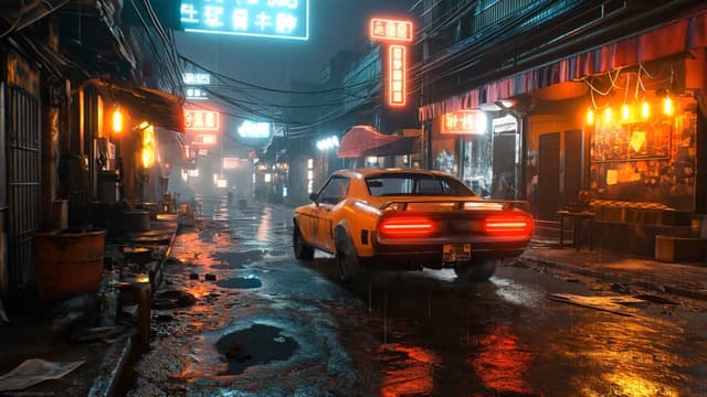 Cyberpunk Street Cruiser, a Cars live wallpaper for Mac