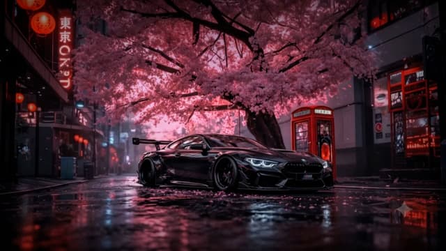 BMW M8 Sakura Night, a Cars live wallpaper for Mac