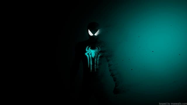 Dark Spider-Man Neon, a Heroes live wallpaper for Mac