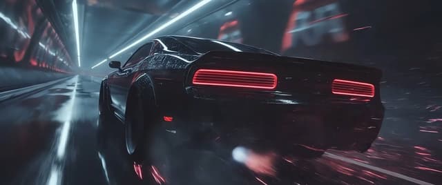 Dodge Challenger Night Run, a Cars live wallpaper for Mac
