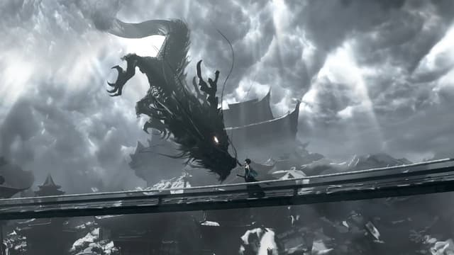 Dragon Over Temple, a Others live wallpaper for Mac