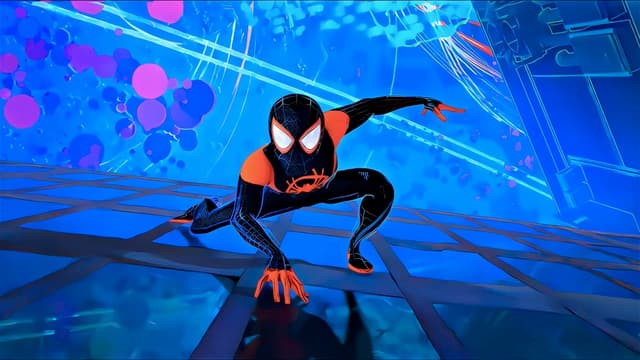 Miles Morales Spider-Verse Crouch, a Heroes live wallpaper for Mac