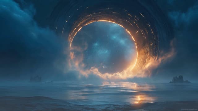 Fiery Ocean Portal, a Space live wallpaper for Mac