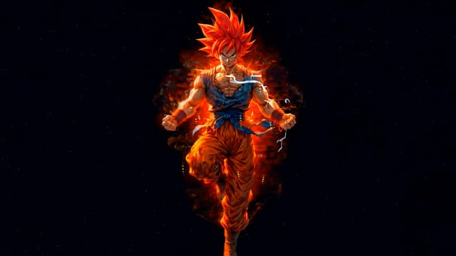 Goku Crimson Aura, a Anime live wallpaper for Mac
