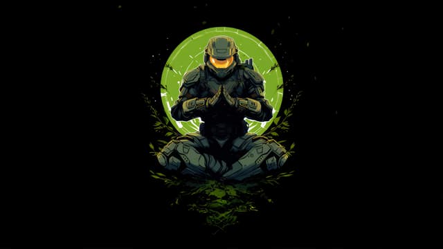 Halo Master Chief Neon, a Gaming live wallpaper for Mac