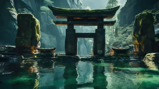 Emerald Gorge Torii, a Nature live wallpaper for Mac