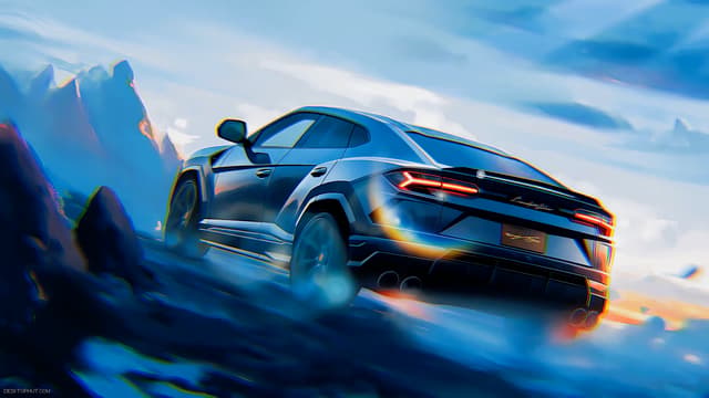 Lamborghini Urus Mountain Drive, a Cars live wallpaper for Mac