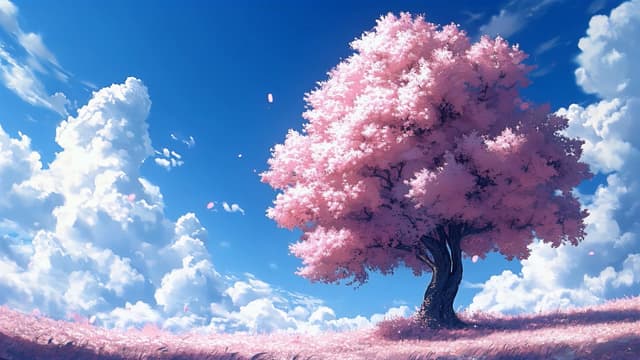 Large Sakura Tree, a Anime live wallpaper for Mac