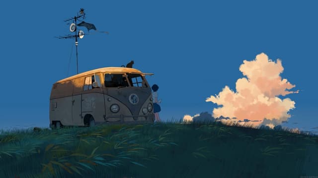 Lo-fi Van at Sunset, a Nature live wallpaper for Mac