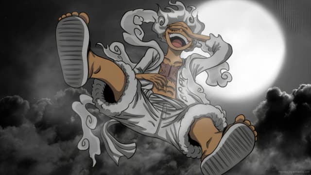 Luffy Gear 5 · Moonlit Night (One Piece), a Anime live wallpaper for Mac