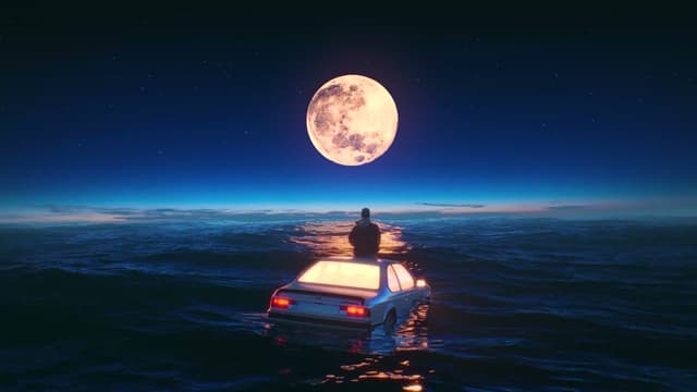 Moonlit Car Drift, a Cars live wallpaper for Mac