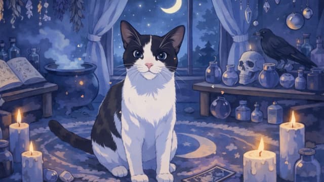Midnight Magic Cat, a Dark live wallpaper for Mac