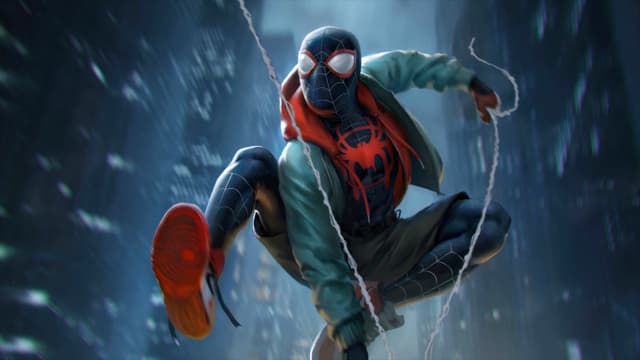 Miles Morales Neon Swing, a Heroes live wallpaper for Mac