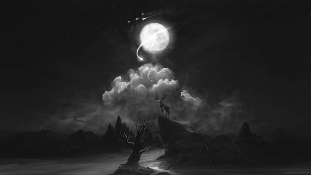 Moonlit Deer Spirit, a Dark live wallpaper for Mac