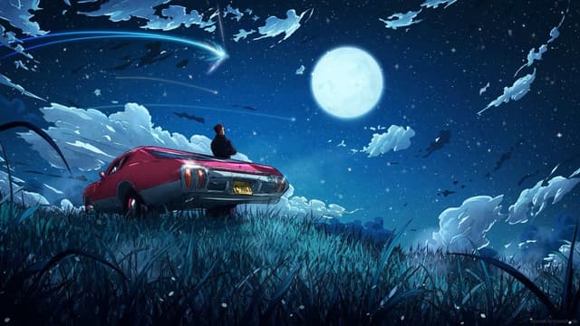 Moonlit Roadster Night, a Cars live wallpaper for Mac