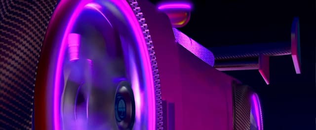 Neon Racing Wheel Closeup, a Cars live wallpaper for Mac