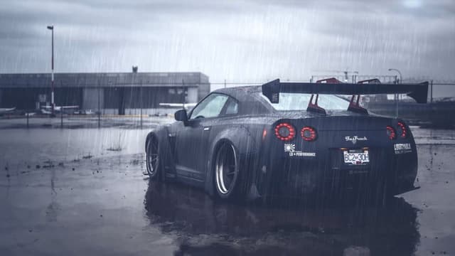 Nissan GT-R Rainfall, a Cars live wallpaper for Mac