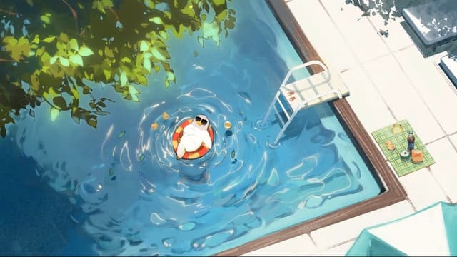 Pigeon At the Pool, a Others live wallpaper for Mac