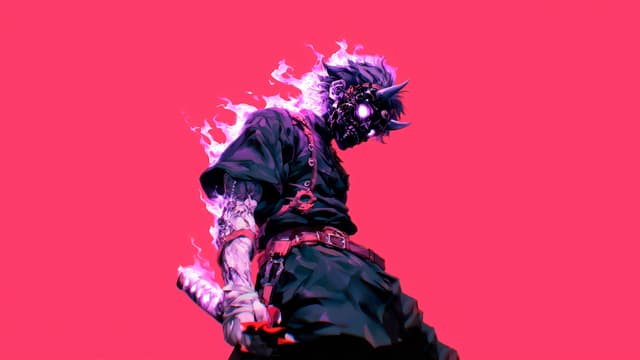 Pink Beast Fighter, a Anime live wallpaper for Mac