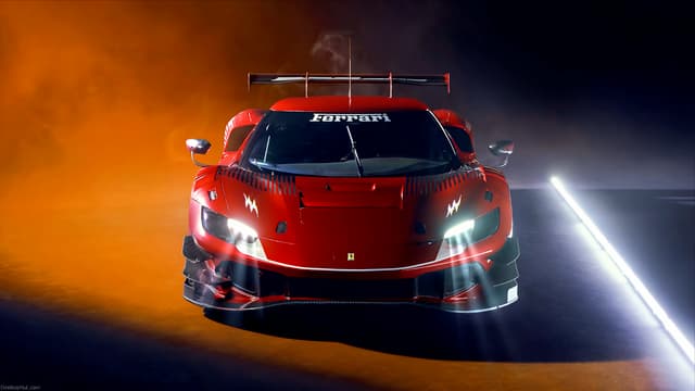 Red Ferrari Neon Lights, a Cars live wallpaper for Mac