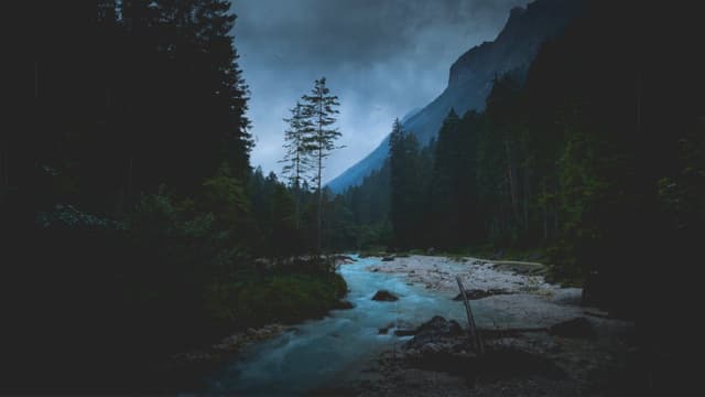 Shadowed River Valley, a Nature live wallpaper for Mac