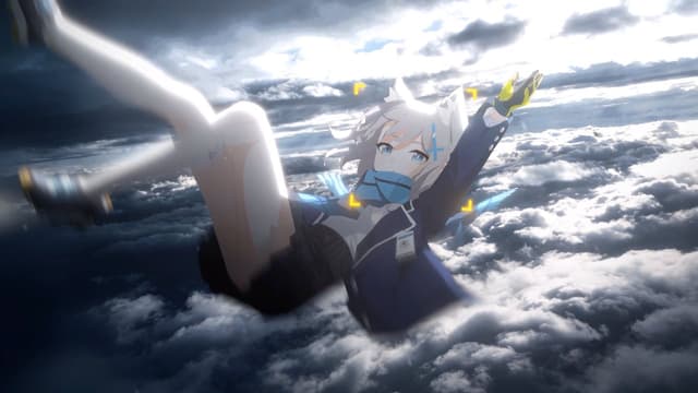 Shiroko Falling Through Clouds, a Gaming live wallpaper for Mac