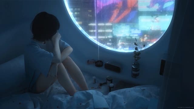 Sleepless Neon Capsule, a Dark live wallpaper for Mac
