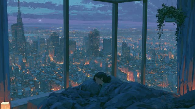 Sleepy Rainy Evening, a Anime live wallpaper for Mac