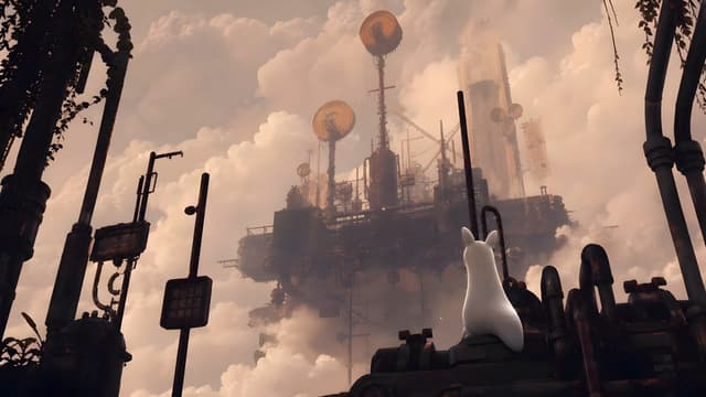 Slugcat Over Cloud City, a Gaming live wallpaper for Mac
