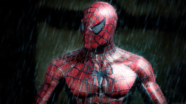 Spider-Man in the Rain, a Heroes live wallpaper for Mac