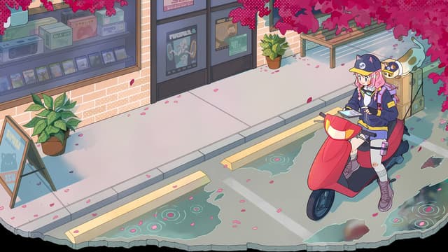 Spring Sale Steam Delivery Girl, a Anime live wallpaper for Mac
