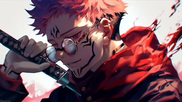 Sukuna Battle Pose, a Anime live wallpaper for Mac