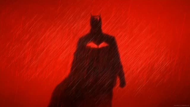 The Batman in Red Rain, a Heroes live wallpaper for Mac