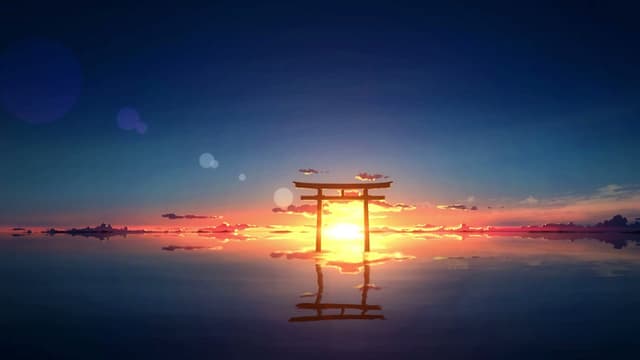 Sunset Torii Reflection, a Nature live wallpaper for Mac