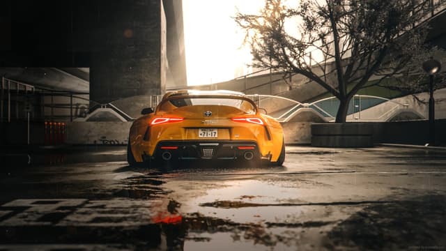 Toyota Supra Rear View, a Cars live wallpaper for Mac
