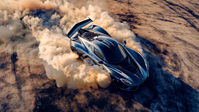 Black Supercar Smoke, a Cars live wallpaper for Mac